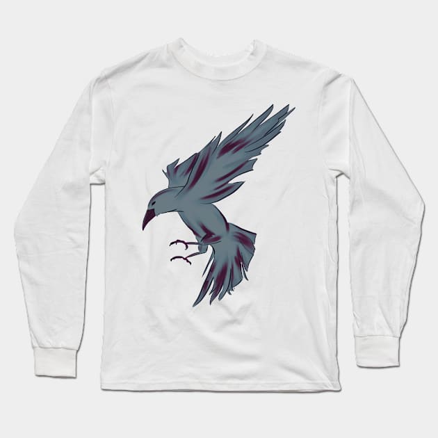 crow Long Sleeve T-Shirt by RosieAmberg